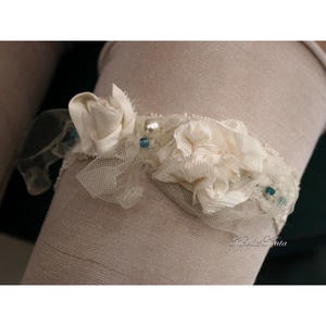 VALAMI KÉK - art to wear  harisnyakötő  - esküvő - kiegészítők - harisnyatartó & valami kék - Meska.hu