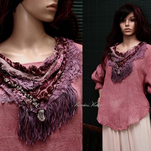 VERONA / barokk - art to wear textilékszer - ékszer - nyaklánc - statement nyaklánc - Meska.hu