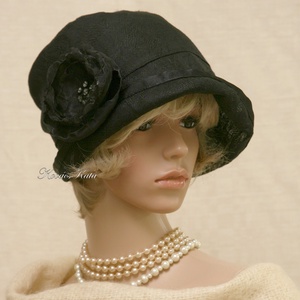 FRIDA cloche - design flapper kalap - ruha & divat - sál, sapka, kendő - kalap - Meska.hu