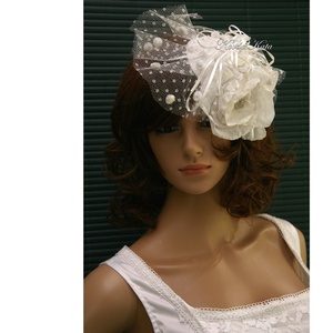  FASCINATOR  - PIN-UP esküvői kalapka  - esküvő - hajdísz - fésűs hajdísz - Meska.hu