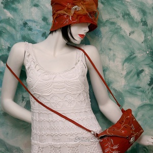 FRIDA cloche - hímzett taft - design flapper-kalap - ruha & divat - sál, sapka, kendő - kalap - Meska.hu