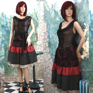 TARANTELLA - alkalmi selyem patchwork szoknya - ruha & divat - női ruha - alkalmi ruha & estélyi ruha - Meska.hu