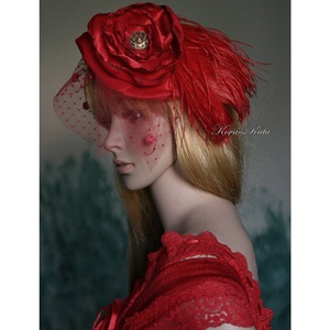 FASCINATOR  - PIN-UP esküvői kalapka 'PIRI' - esküvő - hajdísz - kontydísz & hajdísz - Meska.hu
