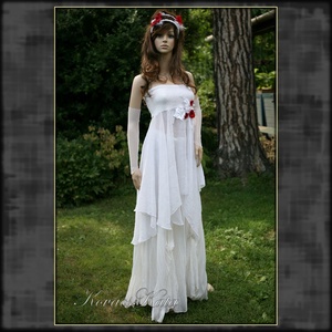 POPPY BRIDE - bohém alternatív menyasszonyi ruha , Esküvő, Ruha, Menyasszonyi ruha, Varrás, Mindenmás, Meska