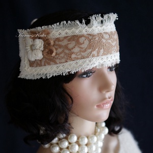FITYULA - artsy patchwork flapper fejpánt / romantika - ruha & divat - sál, sapka, kendő - fejpánt - Meska.hu