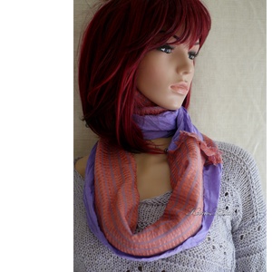 INFINITY/ mályva-orgona -  patchwork körsál, csősál, mőbiusz sál  - ruha & divat - sál, sapka, kendő - sál - Meska.hu