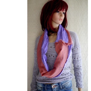 INFINITY/ mályva-orgona -  patchwork körsál, csősál, mőbiusz sál  - ruha & divat - sál, sapka, kendő - sál - Meska.hu