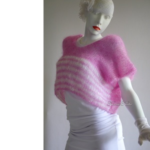 PILLE-PUCSI / BRILLANT ROSE - exkluzív mohair pulóver - kézzel kötött - ruha & divat - női ruha - pulóver - Meska.hu