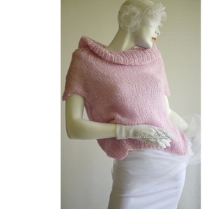 MARLENE - exkluzív mohair pulóver - kézzel kötött / rózsaszín, Ruha & Divat, Női ruha, Pulóver, Kötés, MESKA