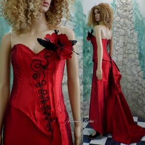 CARMEN - színes menyasszonyi ruha, design-ruha, estélyiruha, , Esküvő, Ruha, Menyasszonyi ruha, Varrás, MESKA