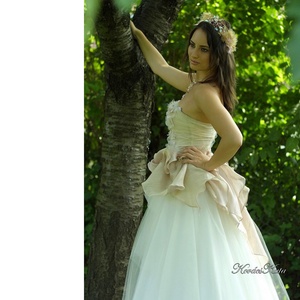 MARGARÉTA - romantikus artsy színes menyasszonyi ruha  - esküvő - ruha - menyasszonyi ruha - Meska.hu