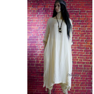 JAFA - lagenlook selyem-organza tunika-ruha / vajszín, Ruha & Divat, Női ruha, Alkalmi ruha & Estélyi ruha, Varrás, Meska