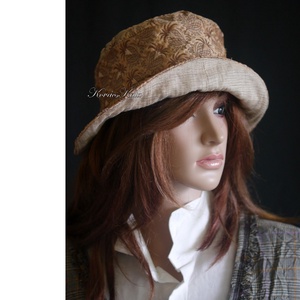 TILDA -  vintage selyembrokát kalap - ruha & divat - sál, sapka, kendő - kalap - Meska.hu