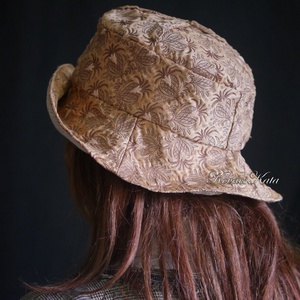 TILDA -  vintage selyembrokát kalap - ruha & divat - sál, sapka, kendő - kalap - Meska.hu