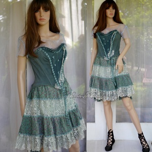 ROZITA - shabby chic korzet-ruha - ruha & divat - női ruha - alkalmi ruha & estélyi ruha - Meska.hu