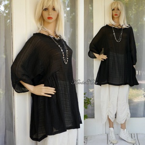 PAULA - exkluzív lagenlook jacquard muszlin tunika - ruha & divat - női ruha - tunika - Meska.hu