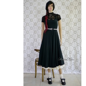 VINTAGE pliszés jersey ruha - ruha & divat - női ruha - ruha - Meska.hu