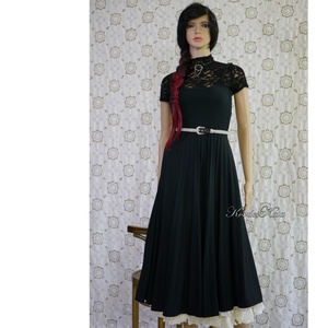 VINTAGE pliszés jersey ruha - ruha & divat - női ruha - ruha - Meska.hu