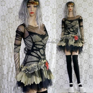 APOCALIPTIC DOLLY - patchwork design koktélruha, karnevál-ruha, Ruha & Divat, Női ruha, Alkalmi ruha & Estélyi ruha, Varrás, MESKA