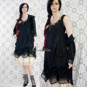 INDIRA - goth design ruha boleróval - ruha & divat - női ruha - alkalmi ruha & estélyi ruha - Meska.hu