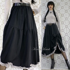 FRILL -  goth lolita fodros taft design-szoknya - ruha & divat - női ruha - alkalmi ruha & estélyi ruha - Meska.hu