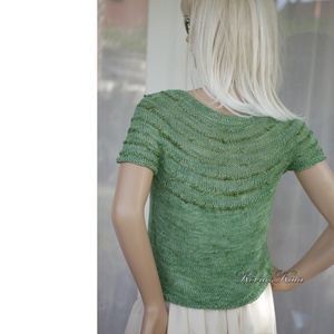 SELKA - exkluzív kézzel festett selyem-kasmír fonalból kötött pulóver / sóska - ruha & divat - női ruha - pulóver & kardigán - Meska.hu