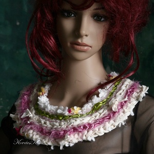MYSTERY / PRIMAVERA - art shawl - exkluzív horgolt design körsál, gallér - ruha & divat - sál, sapka, kendő - sál - Meska.hu