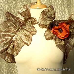 WRAP / exkluzív - organza vállkendő, boleró - ruha & divat - női ruha - alkalmi ruha & estélyi ruha - Meska.hu
