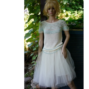 SELKA / azsúr - exkluzív selyem-kasmír fonalból kézzel kötött pulóver / ivory-türkiz - ruha & divat - női ruha - pulóver - Meska.hu SELKA / azsúr - exkluzív selyem-kasmír fonalból kézzel kötött pulóver / ivory-türkiz - ruha & divat - női ruha - pulóver - Meska.hu