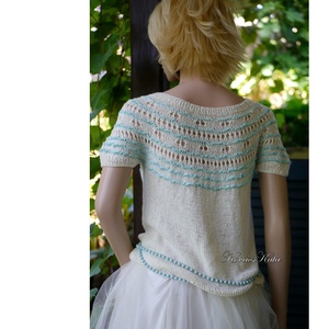 SELKA / azsúr - exkluzív selyem-kasmír fonalból kézzel kötött pulóver / ivory-türkiz - ruha & divat - női ruha - pulóver - Meska.hu SELKA / azsúr - exkluzív selyem-kasmír fonalból kézzel kötött pulóver / ivory-türkiz - ruha & divat - női ruha - pulóver - Meska.hu