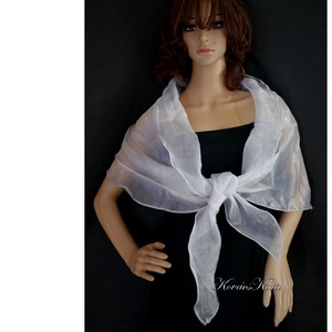 EZÜST-ORGANZA STÓLA, Ruha & Divat, Sál, Sapka, Kendő, Stóla, Varrás, MESKA