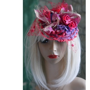  FASCINATOR / barokk  - exkluzív PIN-UP design kalapka, fejdísz - Meska.hu