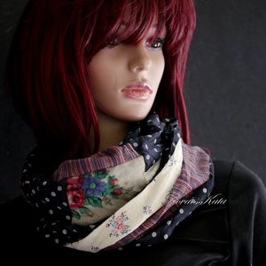 INFINITY/ nosztalgia -  patchwork körsál, csősál  - Meska.hu