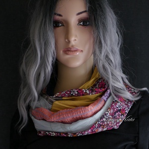 INFINITY/ szeptember -  patchwork körsál, csősál  - Meska.hu