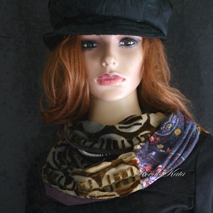 INFINITY / október - exkluzív selyem-bársony csősál, körsál  - Meska.hu