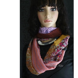 INFINITY / inka - exkluzív patchwork csősál, mőbiusz körsál  - ruha & divat - sál, sapka, kendő - sál - Meska.hu