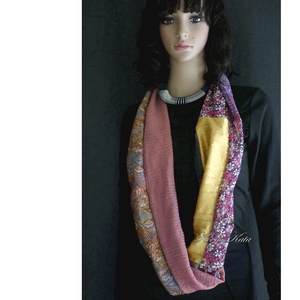 INFINITY / inka - exkluzív patchwork csősál, mőbiusz körsál  - ruha & divat - sál, sapka, kendő - sál - Meska.hu