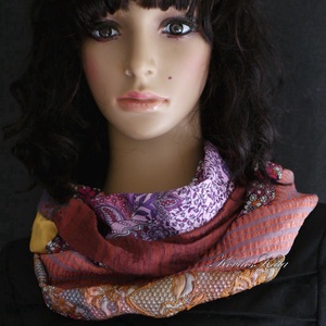 INFINITY / inka - exkluzív patchwork csősál, mőbiusz körsál  - Meska.hu