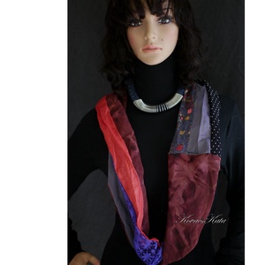 INFINITY / malibu - exkluzív patchwork csősál, mőbiusz körsál  - ruha & divat - sál, sapka, kendő - sál - Meska.hu