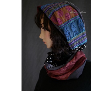 INFINITY / venice - exkluzív patchwork csősál, mőbiusz körsál  - ruha & divat - sál, sapka, kendő - sál - Meska.hu
