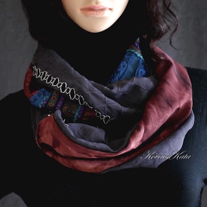 INFINITY / venice - exkluzív patchwork csősál, mőbiusz körsál  - Meska.hu