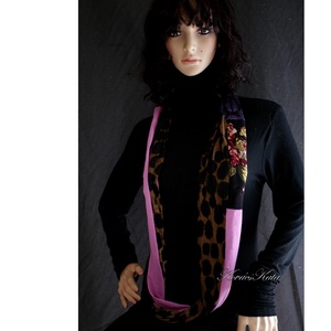 INFINITY / marokkó - exkluzív patchwork csősál, mőbiusz körsál  - ruha & divat - sál, sapka, kendő - sál - Meska.hu