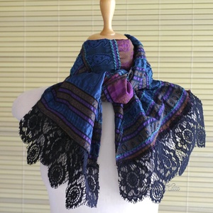 VENEZIA STÓLA - exkluzív design hernyóselyem stóla, sál  - ruha & divat - sál, sapka, kendő - stóla - Meska.hu