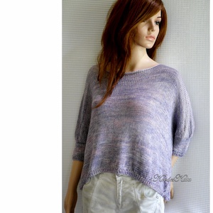 SELKA / mantra - egyedileg kézzel festett fonalból kézzel kötött pulóver, Ruha & Divat, Női ruha, Pulóver, Kötés, Festett tárgyak, MESKA