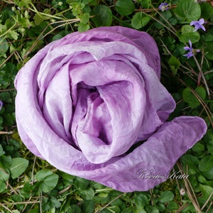 PONGE SELYEMKENDŐ - batikolt hernyóselyem pille kendő / levendula ombre - ruha & divat - sál, sapka, kendő - kendő - Meska.hu