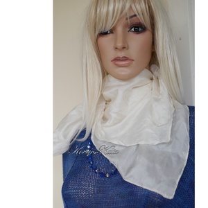 PONGE KENDŐ - 100% hernyóselyem kendő / fehér - ruha & divat - sál, sapka, kendő - kendő - Meska.hu