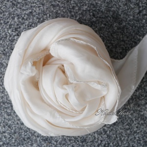 PONGE KENDŐ - 100% hernyóselyem kendő / fehér - ruha & divat - sál, sapka, kendő - kendő - Meska.hu