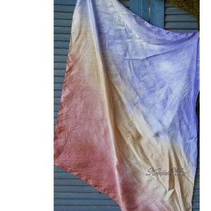 SATEN SELYEMKENDŐ - exkluzív 100% hernyóselyem batikolt kendő / trikolor - ruha & divat - sál, sapka, kendő - kendő - Meska.hu