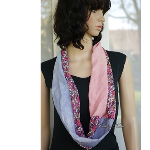 INFINITY - romantikus batikolt hernyóselyem körsál, csősál / mese - ruha & divat - sál, sapka, kendő - sál - Meska.hu