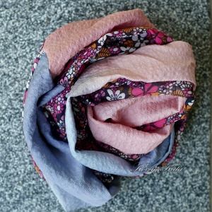 INFINITY - romantikus batikolt hernyóselyem körsál, csősál / mese - ruha & divat - sál, sapka, kendő - sál - Meska.hu